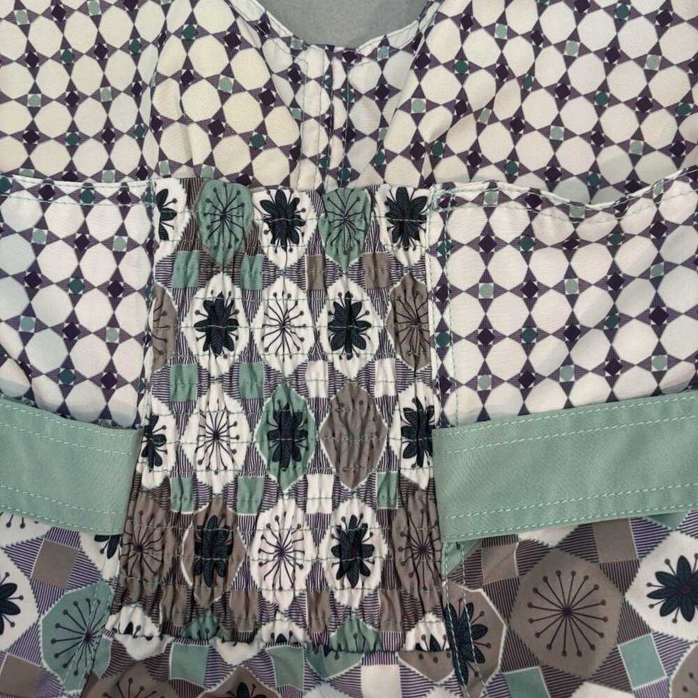 Ascend Rip Tide Athletic Halter Dress Geo/Floral‎ Print Aqua/Purple Size Medium - Picture 8 of 13